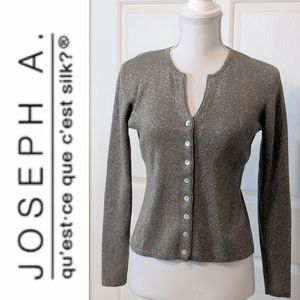 Vintage JOSEPH A. Glittery Silk Sweater Small